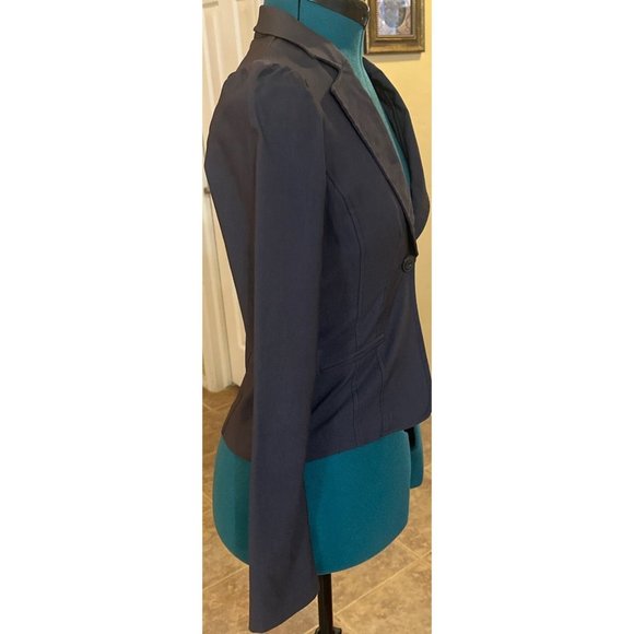 Have Brand Solid Gray Blazer Jacket Long Sleeve Cotton Blend Women's Size M - Picture 5 of 16